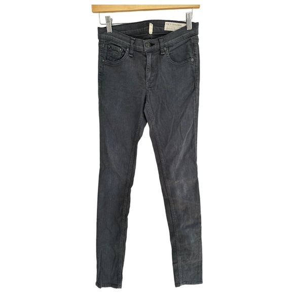 Rag & Bone The Skinny Distressed in Charcoal Gray Jeans Size 25 - Picture 14 of 15